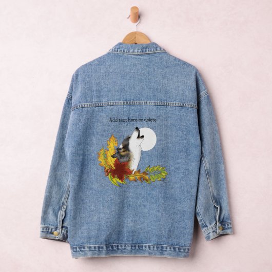 Wolf Howling Moon Denim Jacket (Hangar)