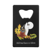 Wolf Howling Moon Kredietkaart Flessenopener (Voorkant)