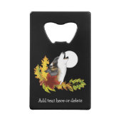 Wolf Howling Moon Kredietkaart Flessenopener (Achterkant)