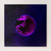 WOLF HOWLING MOON MAGENTA LEGPUZZEL (Horizontaal)