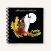 Wolf Howling Moon Notitieboek (Voorkant)
