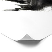 Wolf howling potlood poster (Hoek)