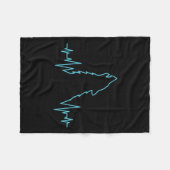 Wolf Howling Pulse Hartslag Wolven Kostuum Dier Fleece Deken (Voorkant (Horizontaal))