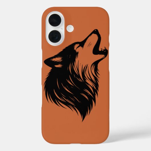Wolf Howling Silhouette Case-Mate iPhone Case (Achterkant)