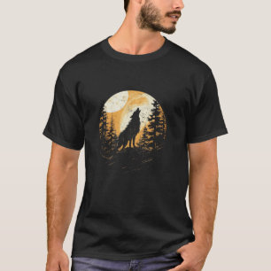 Wolf huilen in het Moon National Park mannen Alask T-shirt