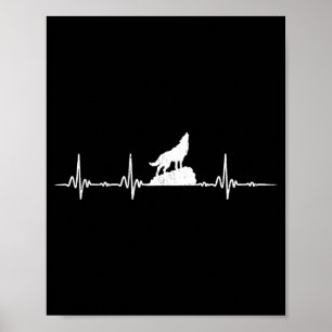Wolf Huilende Hartslag Dieren Wolven Liefhebbers W Poster