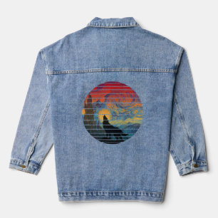 WOLF HUILT ABSTRACTE STIJL DENIM JACKET
