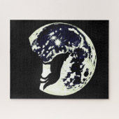 Wolf huilt tegen volle maan legpuzzel (Horizontaal)