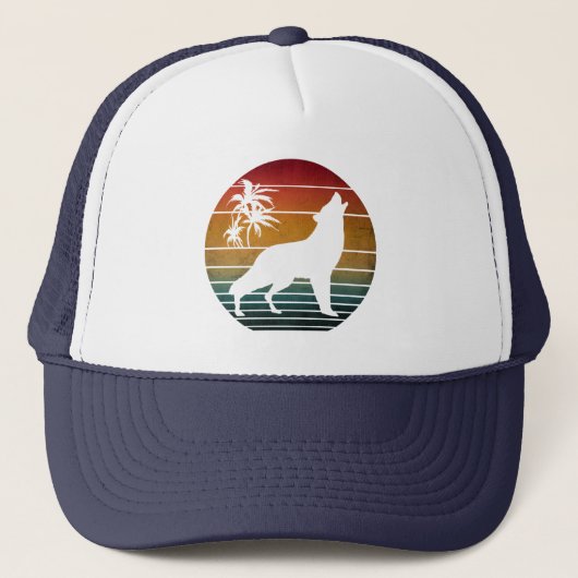 wolf huilt vintage trucker pet (Voorkant)
