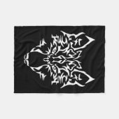 Wolf I Predator Mystic Dog Tattoo Gift Fleece Deken (Voorkant (Horizontaal))