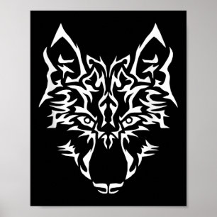 Wolf I Predator Mystic Dog Tattoo Gift Poster