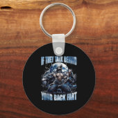Wolf If They Talk Behind Your Back Fart Funny Crin Sleutelhanger (Voorkant)