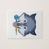 Wolf in Darts met Dart Legpuzzel (Horizontaal)