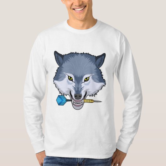 Wolf in Darts met Dart T-shirt (Voorkant)