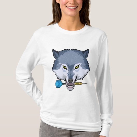 Wolf in Darts met Dart T-shirt (Voorkant)