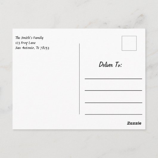 Wolf in de bossen briefkaart (Achterkant)