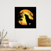 Wolf in de Bossen Poster (Keuken)
