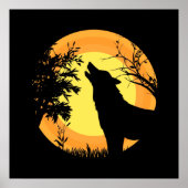 Wolf in de Bossen Poster (Voorkant)