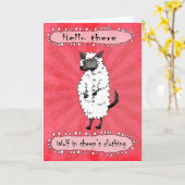 Wolf in de kleding van de schaap, Hallo daar. Kaart (Gele Bloem)