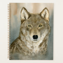 Wolf in de mist Waterverf Planner