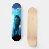 Wolf in de storm skateboard (Voorkant)