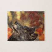 Wolf in het najaar legpuzzel (Horizontaal)