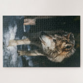Wolf in het wild dier legpuzzel (Horizontaal)
