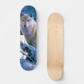 Wolf in het winterbosschilderij skateboard (Voorkant)
