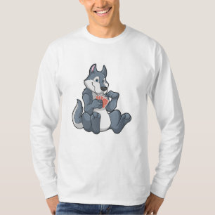 Wolf in Poker met Poker-kaarten T-shirt
