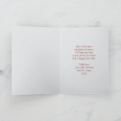 Wolf in Santa Hat Kerst Kaart (Binnen)