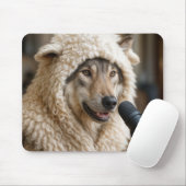 Wolf in schaapskleren maakt podcast muismat (Met muis)
