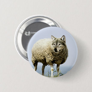 Wolf in Sheep Clothing Ronde Button 5,7 Cm