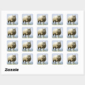 Wolf in Sheep Clothing Vierkante Sticker (Vel)