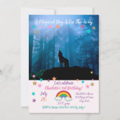 Wolf in wilde natuur kaart (Voorkant)