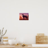 Wolf in Wilderness - lossnijdend weefselpapier Poster (Keuken)