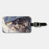 Wolf in winter bagagelabel (Voorkant horizontaal)