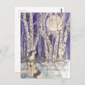 Wolf in Winter Briefkaart (Voorkant / Achterkant)