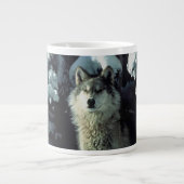 Wolf in Winter Extra Grote Beker (Voorkant)