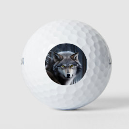 Wolf in Winter Forest Golfballen