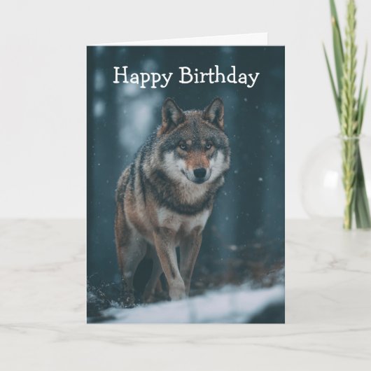 Wolf in Winter Kaart (Voorkant)