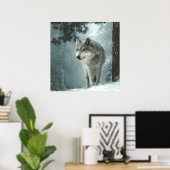 Wolf in Winter Poster (Thuiskantoor)