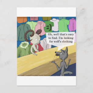 Wolf In Wolvenkleren Grappig Briefkaart