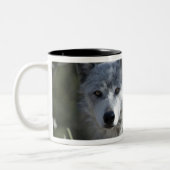 Wolf in Yellowstone Tweekleurige Koffiemok (Links)