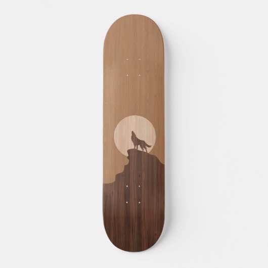 Wolf Inlay Skateboard (Voorkant)