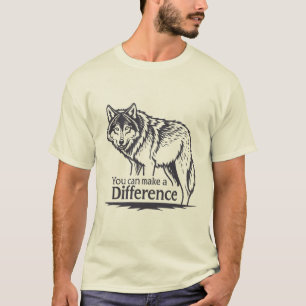 Wolf Inspiratie – “Je kunt een verschil maken” T-shirt
