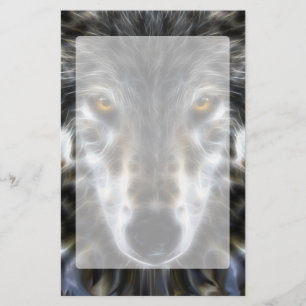 Wolf Inspirational graphic Portrait Briefpapier