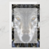 Wolf Inspirational graphic Portrait Briefpapier (Voorkant / Achterkant)