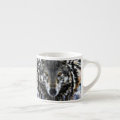 Wolf Inspirational graphic Portrait Espresso Kop (Rechts)