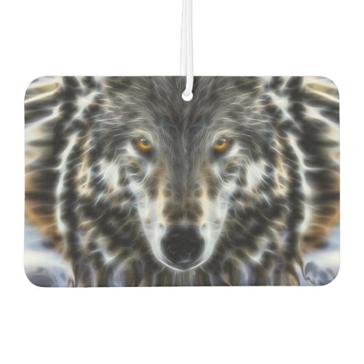 Wolf Inspirational graphic Portrait Luchtverfrisser (Voorkant)