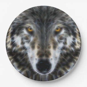 Wolf Inspirerend design Portret Papieren Bordje